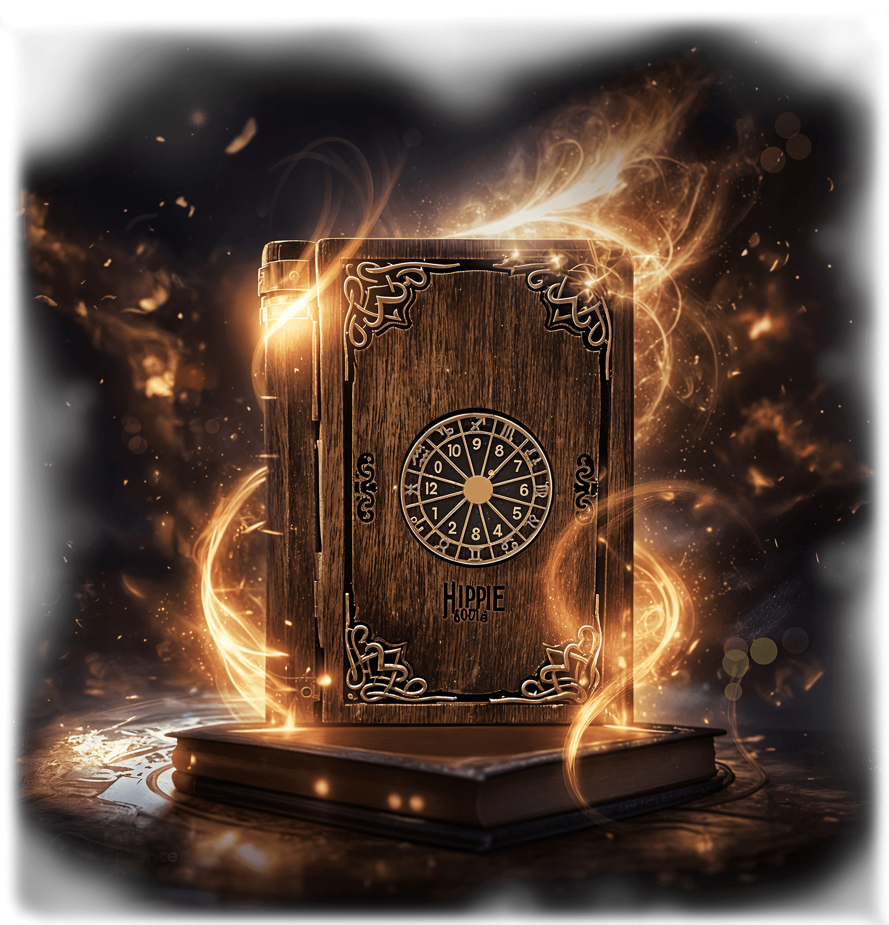 Handmade wooden book - Hippie Souls