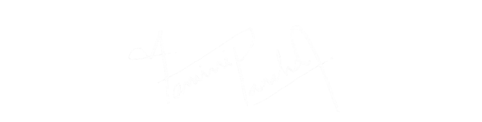 Signature in white