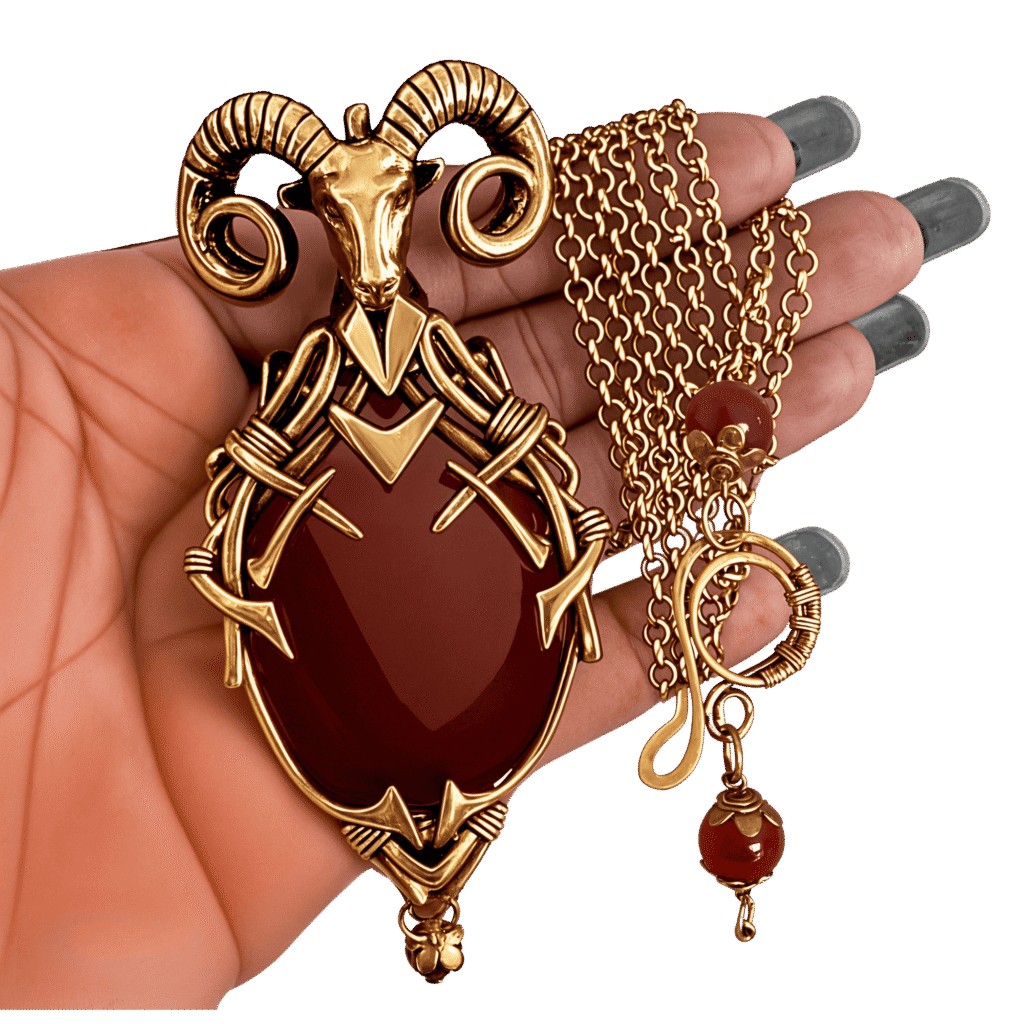 Aries necklace 24k plating